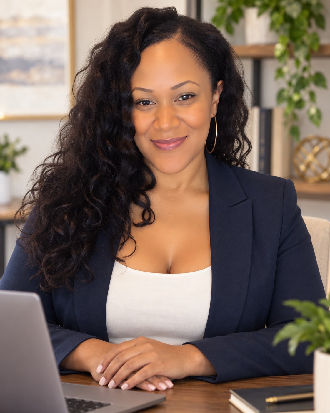 Erica Dionn Wright, founder of Recollect, seated at her desk